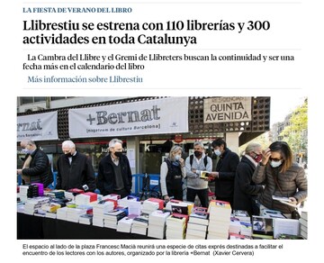 Llibrestiu se estrena con 110 librerías y 300 actividades en toda Catalunya